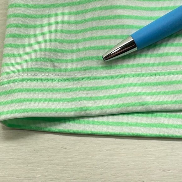 Nike Golf Men's Golf Shirt - DRI-FIT - Green & White Striped - Size L - GUC - Picture 8 of 11